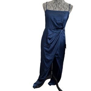 Lulu's Midnight Blue Asymmetrical Dress